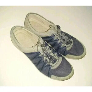 Women's Dansko Honor Suede and Mesh Sneakers Gray/Blue, Size. EU 40 / US 9.5-10